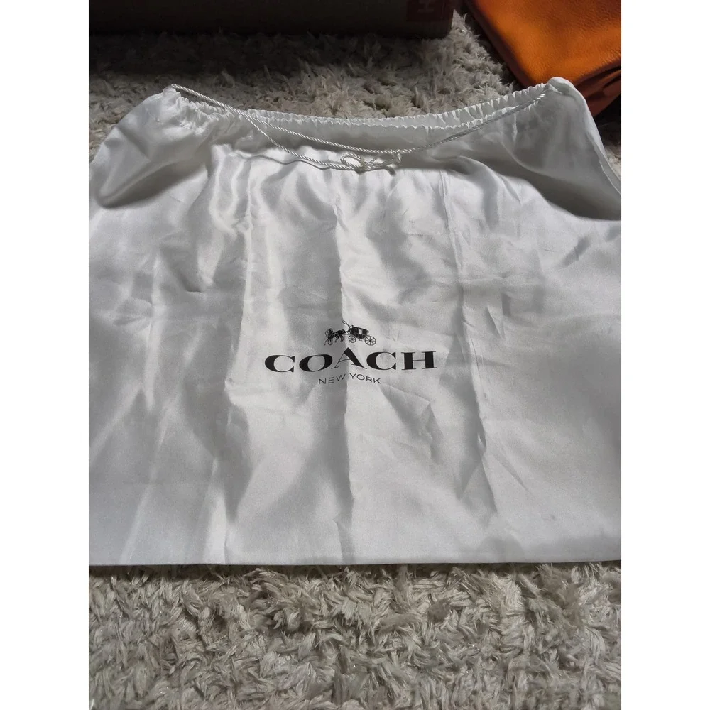 22.Coach Charlie Carryall 28 Colorblock Leather Handbag Rust Yellow 89088
